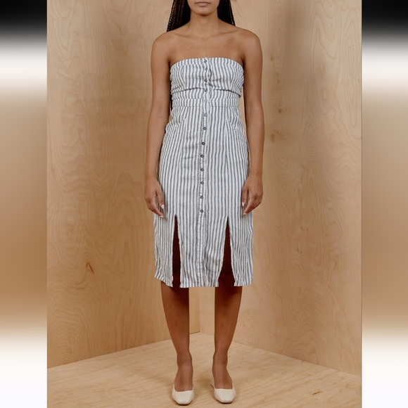 BDG STRIPED STRAPLESS DRESS/ SIZE  4 - Picture 4 of 17